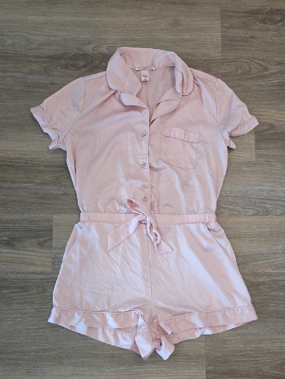 Victoria's Secret Light Pink Short Sleeve Romper Size Medium